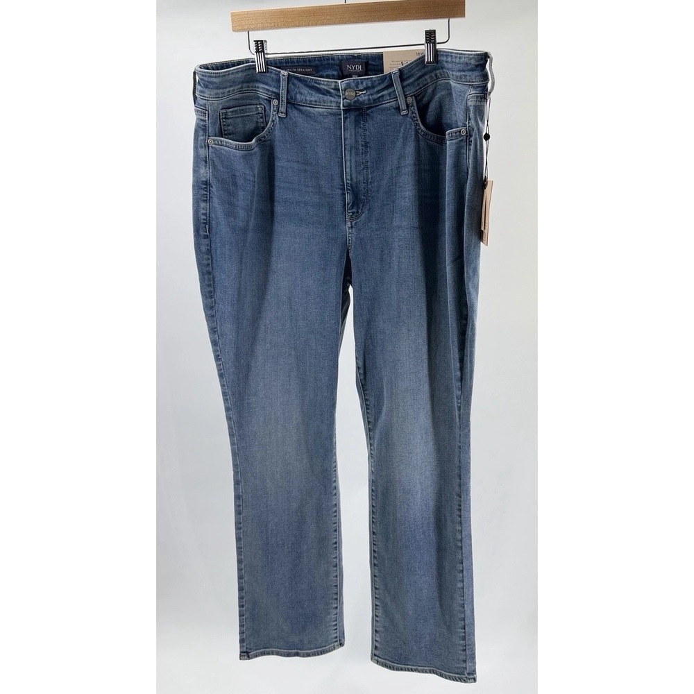 NYDJ Jeans Womens Blue High Rise Marilyn Straight Hayden Valley Plus Size 18W